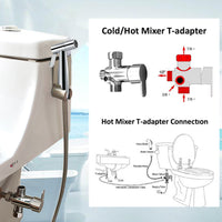 Spray Bidet, Shattaf, with Hot & Cold Mixing Valve