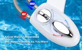 Hot & Cold Bidet Seat Attachment with self Cleaning Dual Nozzle